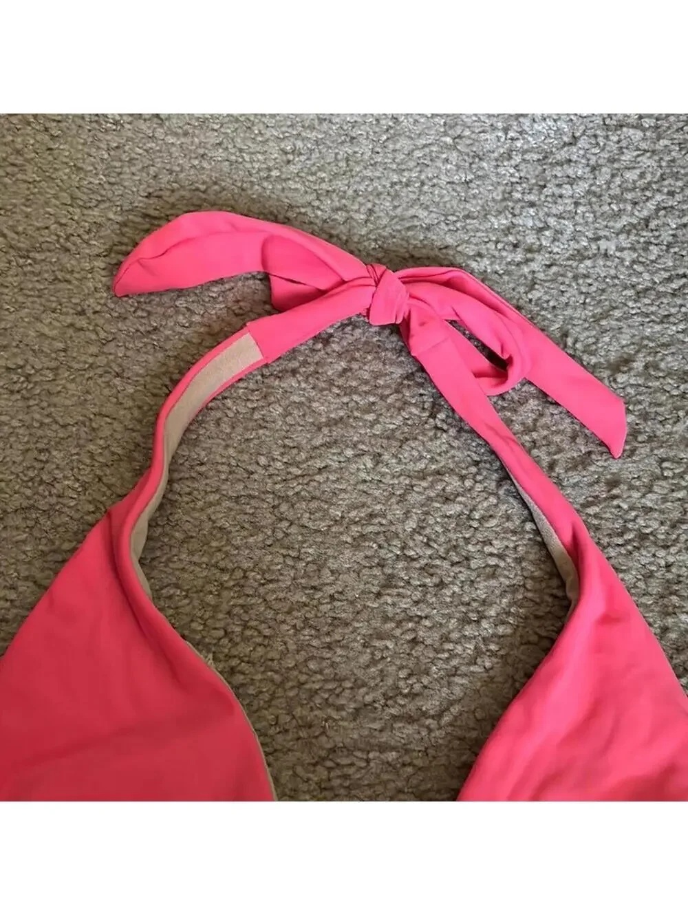 🇺🇸Alloy Coral Pink Triangle Halter Bikini Top